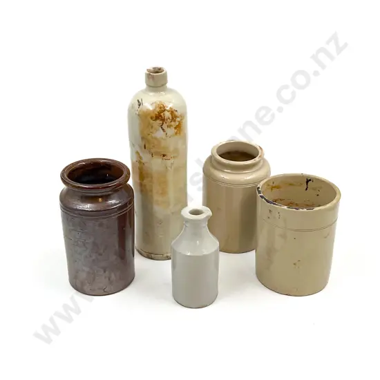 Five Pces of Assorted Vintage Stoneware