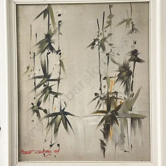 Robert Chilvers "A Flower Theme" Oil on Board