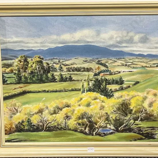 Lyndon Wilson - "Rangitoto Range" Oil on Board