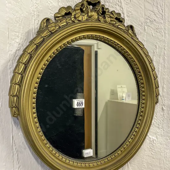 Gilt Framed Circular Mirror