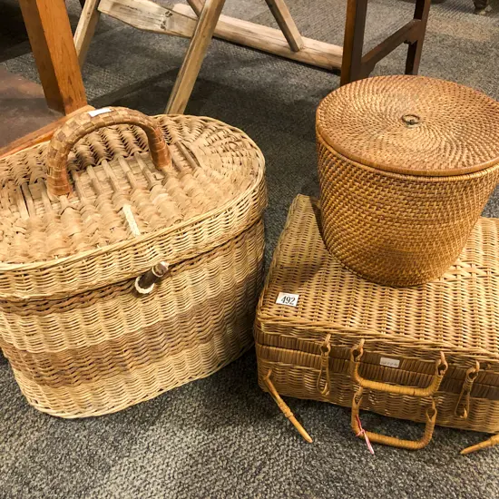 Three Wicker Items