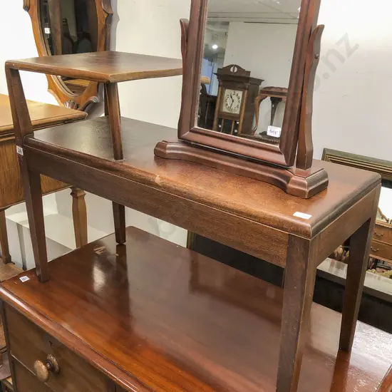 Telephone Table and Small Swing Mirror