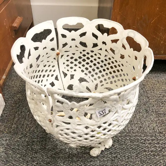 White Metal Jardinière