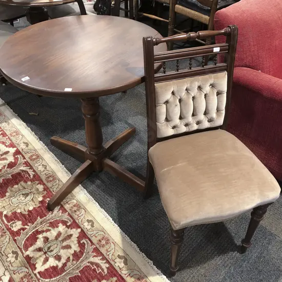 Southland Beech Circular Occ. Table and Single Chair