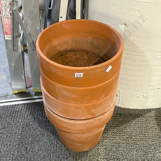 Set of Four Terracotta Garden Pots