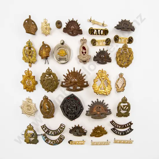 Small Collection NZ and Australia Metal Badges
