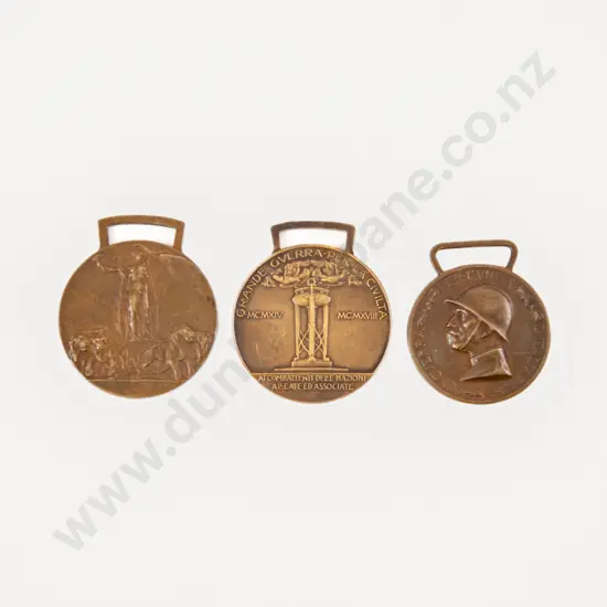 WWI Three Italian Commemorative and Victory Medals