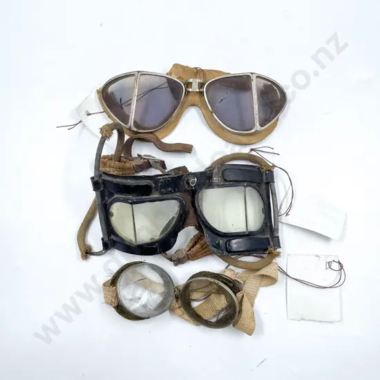 Three Pair Aviation Goggles
