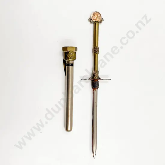 NZ WWII Handcrafted Trench Art Metal Paper Knife