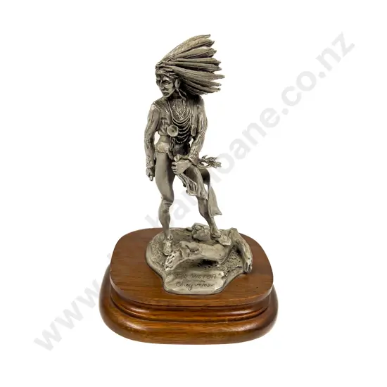 C1980 Michael Boyett Pewter Figure "The Victor Cheyenne"