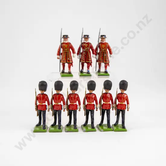 Unboxed Britains Scots Guards (6) and Three Beefeaters