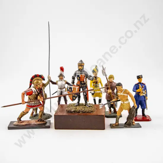 Eight Assorted White Metal Cast Soldiers of Ages