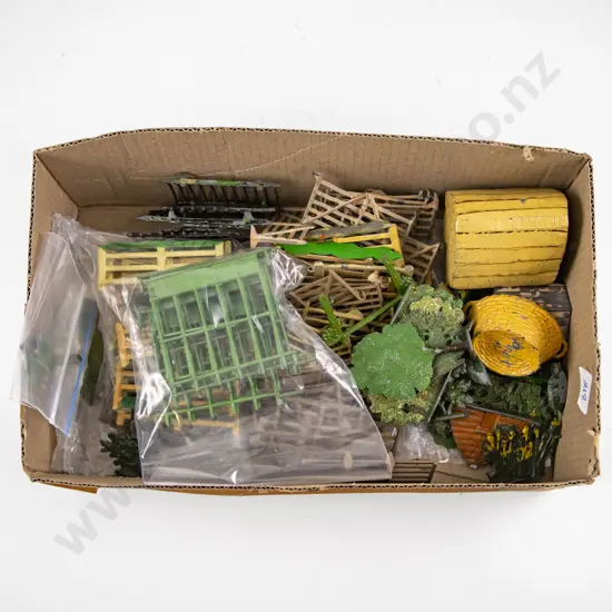 Collection Mixed Manufacture Farm and Zoo Fencing Hay Stacks and Greenery