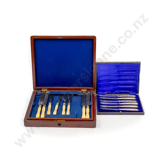 Cased Set Six S/S Handled Tea Knives and Other Part Set