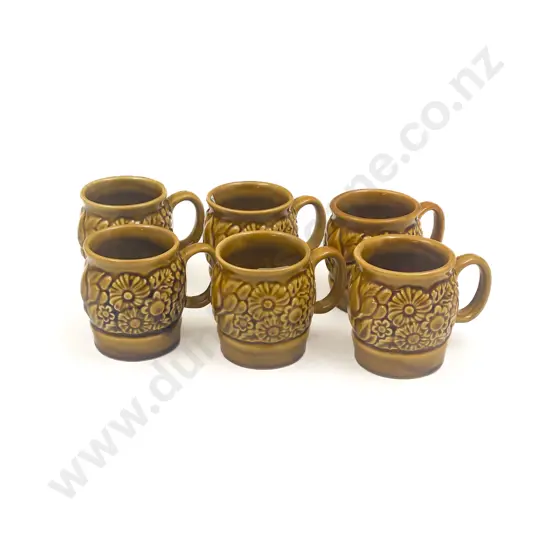 Set of Six Crown Lynn Cups