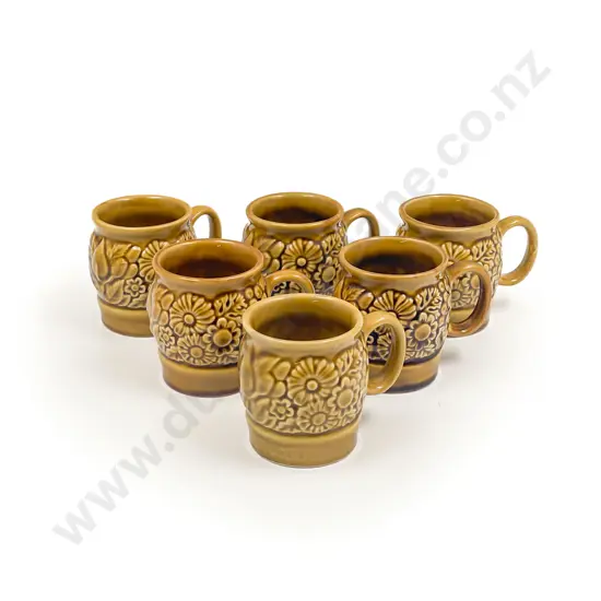 Six Crown Lynn Cups