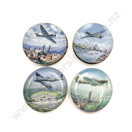 Six Wall Plates with World War II Fighter Planes Over London