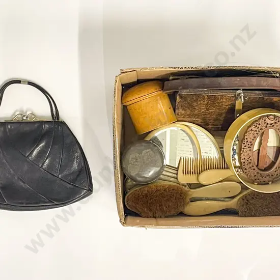 Box with Vintage Dressing Table Accessories