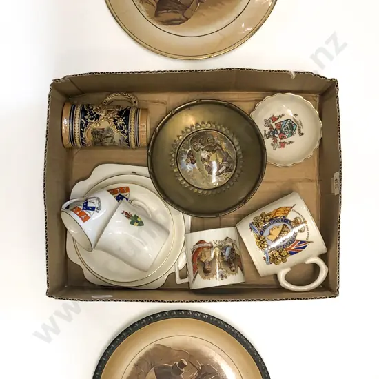 Box of China incl Two Bruce Bairnsfather Plates