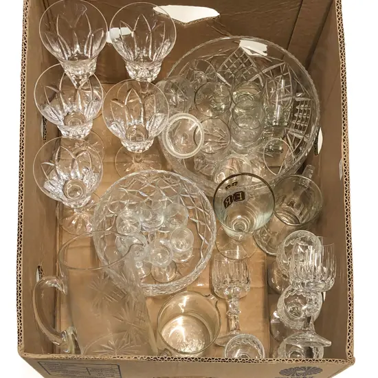 Box of Mixed Glassware