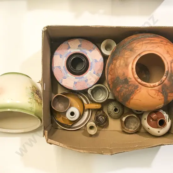 Box with Jardinere Large NZ Vase etc