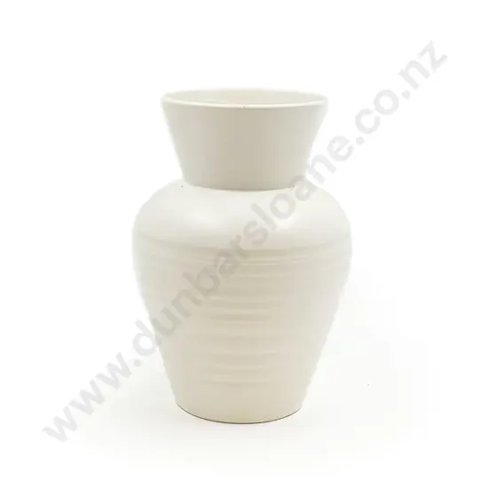 Large Crown Lynn Ribbed Vase #667 26cm Height