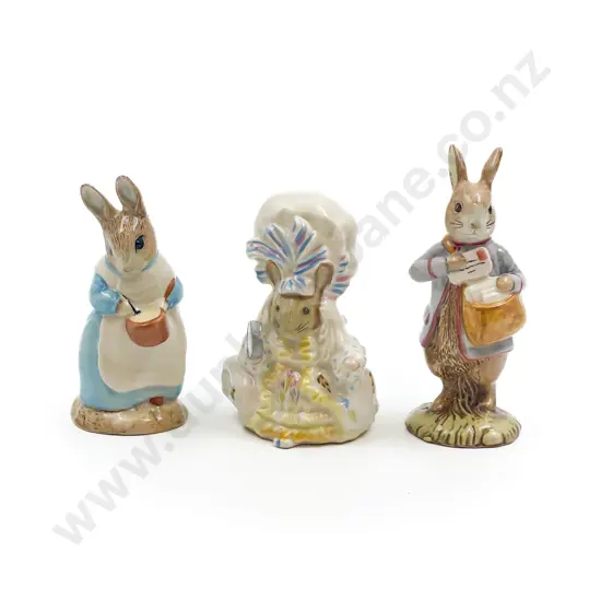 Three Royal Albert Beatrix Potter Figures