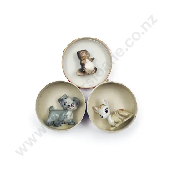 Two Wade Hat Box Figures Bambi & Lady & Other