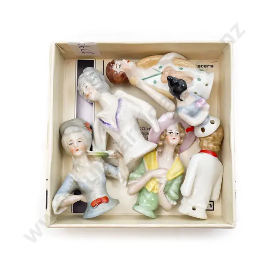 Collection Six Art Deco China Half Head Dolls