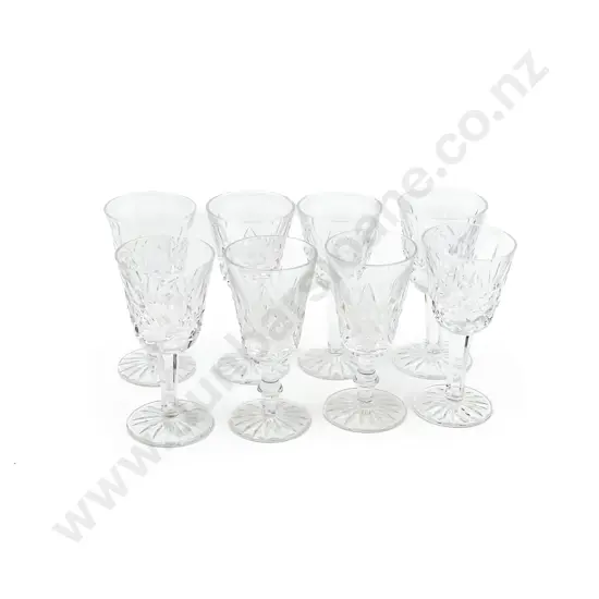 Eight Waterford Liqueur Glasses