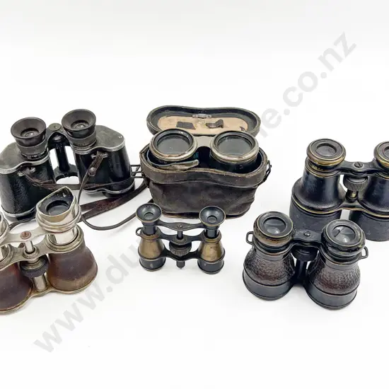 Six Vintage Binoculars