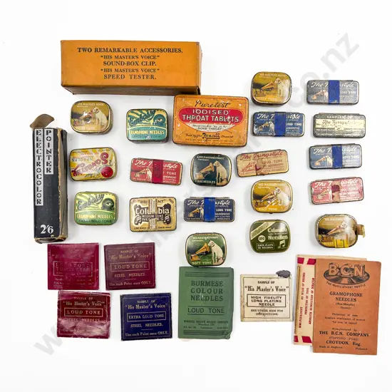 Collection Gramophone Record Needle Tins