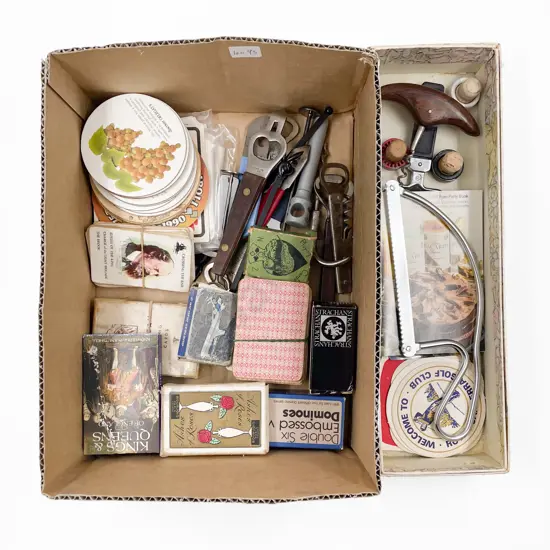 Box of Assorted Vintage Playing Cards