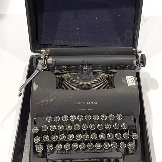 Cased Vintage Smith-Corona Typewriter