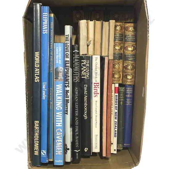 Box of Vintage and Modern Natural History Volumes