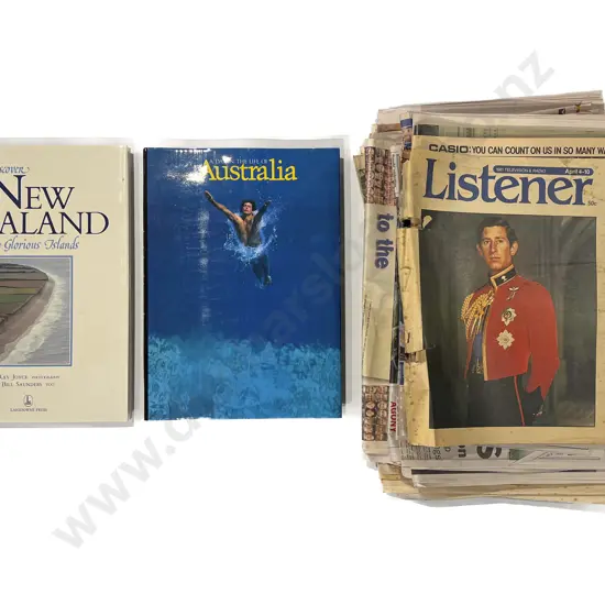Vintage Newspaper and Listener Magazines and Two Large Format Photography Books