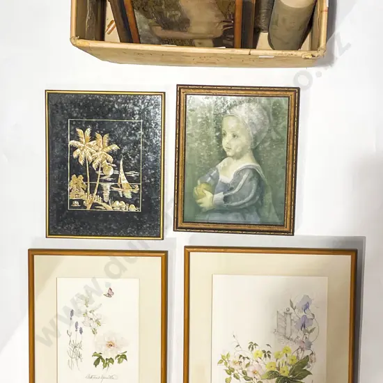 Box of Assorted Framed Works