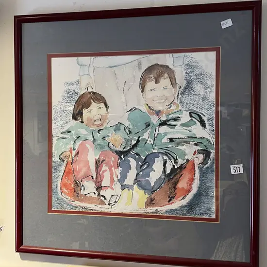 Indistinctly Signed - Portrait W/C