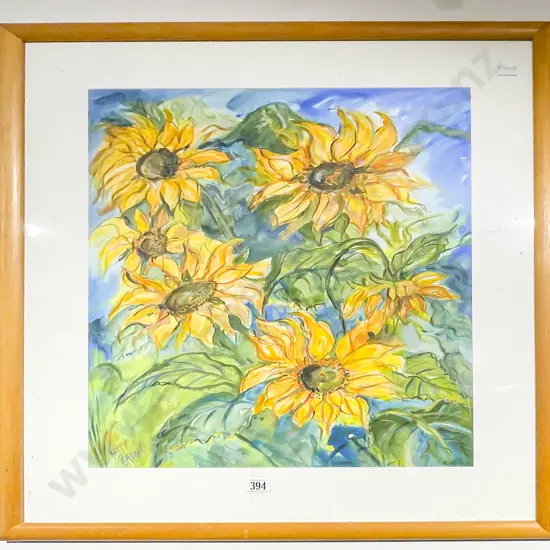 Betty Eaton Sunflowers Watercolour