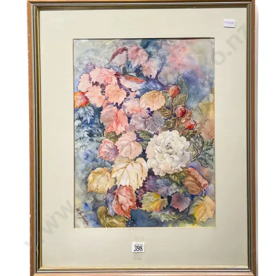 W Gordon Floral Still Life Watercolour