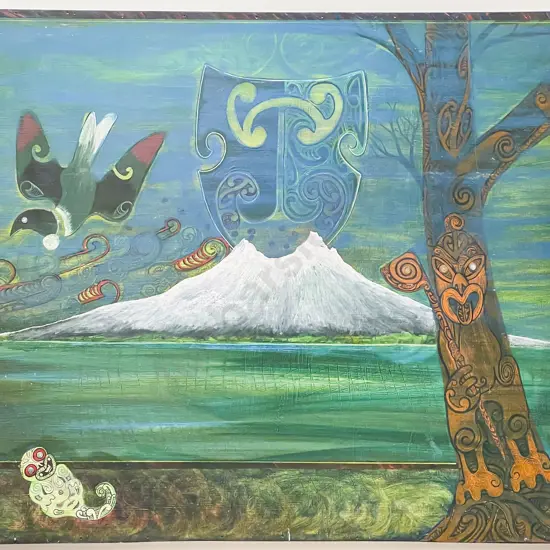 Unknown Entilted Nga Taonga Acrylic on Board