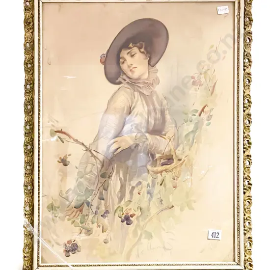 Early C20th Beauty Portrait Print