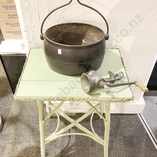 Painted Seagrass Wooden Table