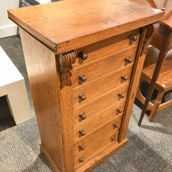 Victorian Oak Wellington Chest