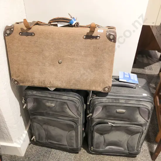 Two Modern & One Vintage Suitcases