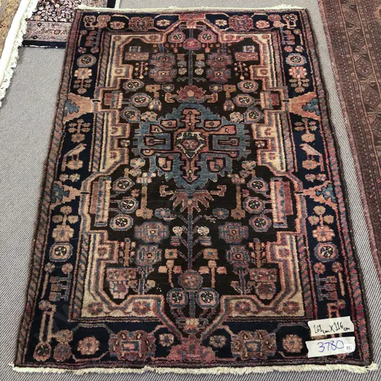 Persian Rug with Large Central Medallion