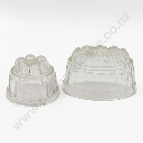 Two Victorian Pressed Glass Jelly Moulds