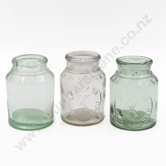 Three Early C20th K Brand Jam Jars