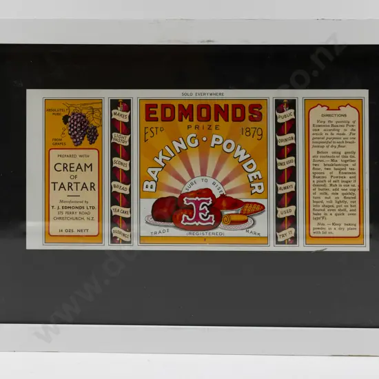 Framed Original Edmonds Baking Powder Label