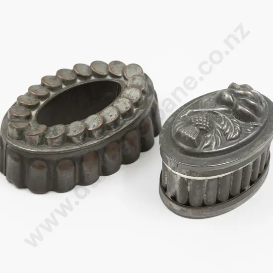 Two Late Victorian Tin Jelly Moulds